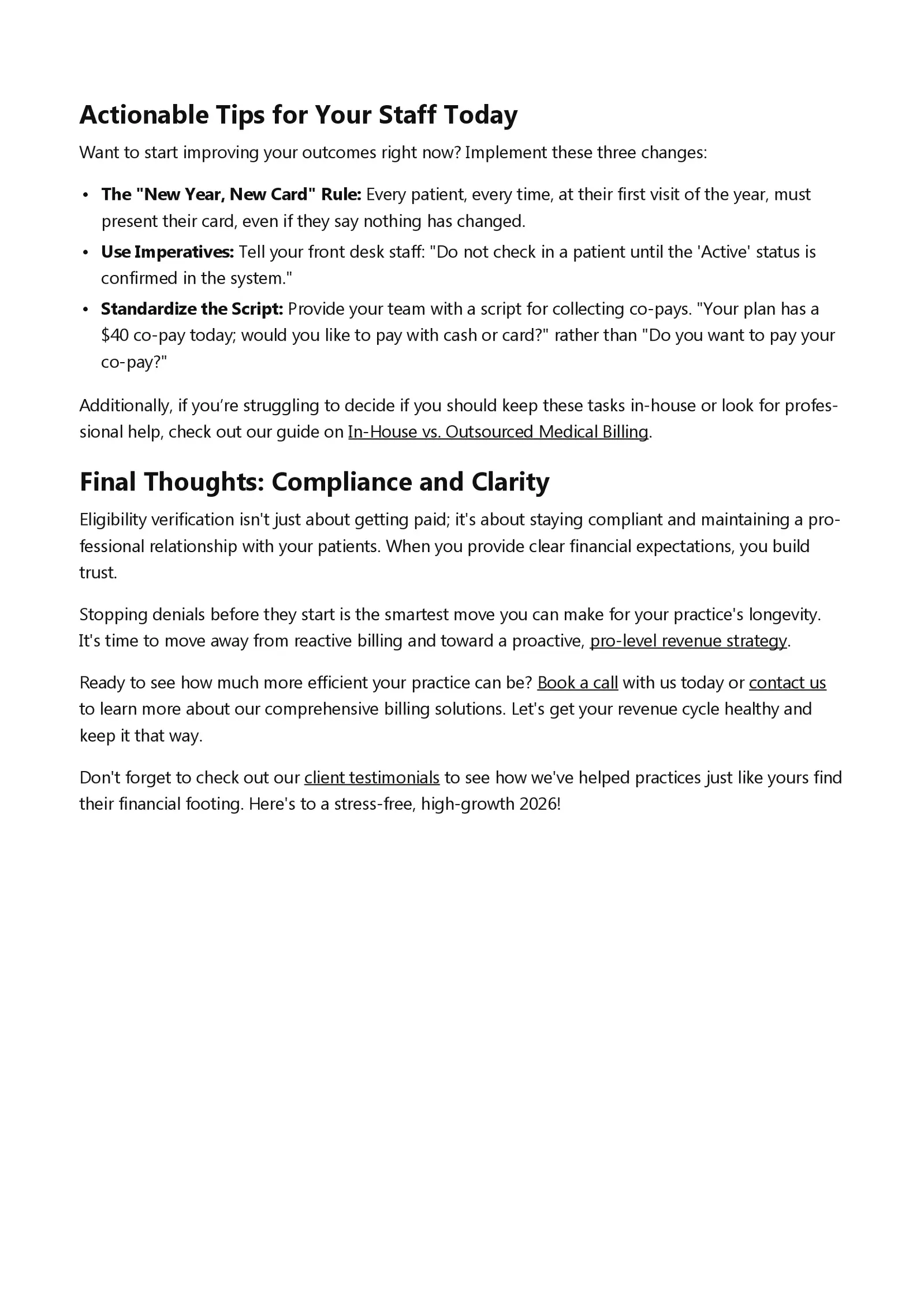 April 2026 eligibility verification newsletter page 5
