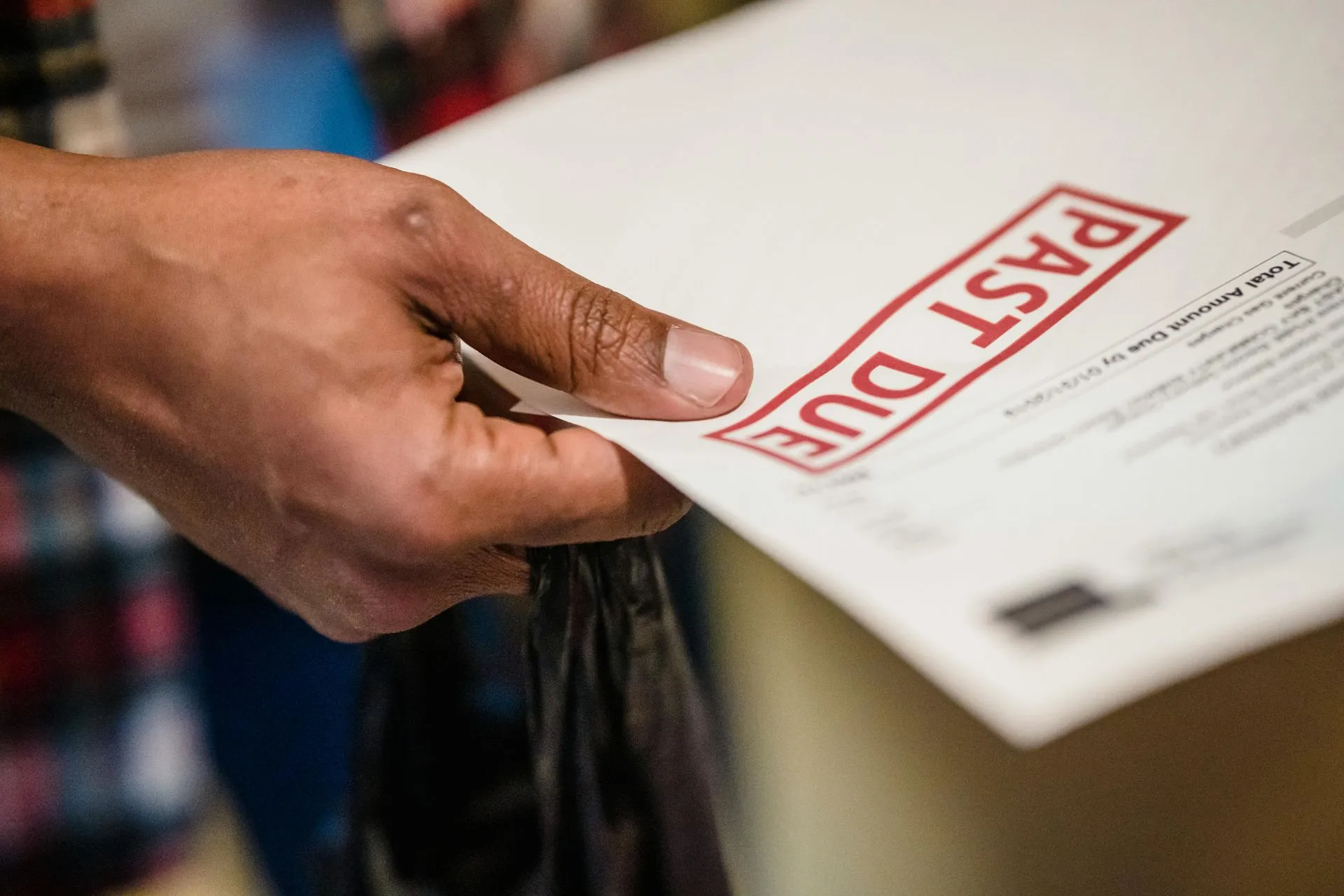 Patient collection letter clearly marked past due